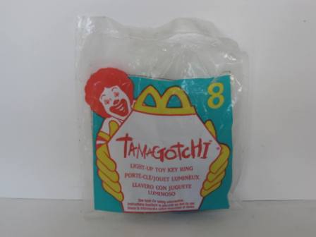 1998 McDonalds - #8 Light-Up Toy Key Ring - Tamagotchi